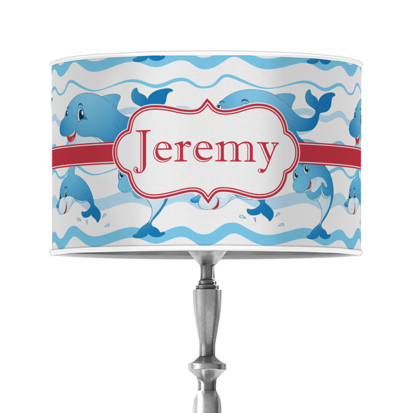 Custom Dolphins 12" Drum Lamp Shade - Poly-film (Personalized)