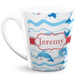 Dolphins 12 Oz Latte Mug (Personalized)