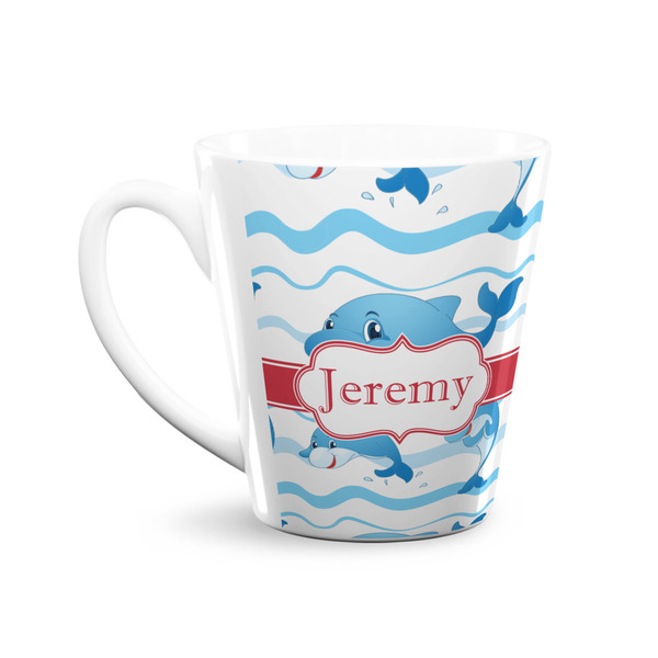 Dolphins 12 Oz Latte Mug - Front