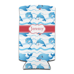 Dolphins Can Cooler (tall 12 oz) (Personalized)
