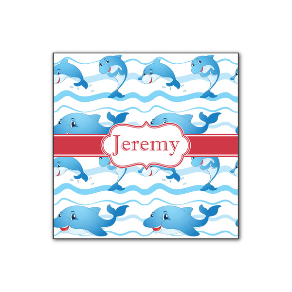 Custom Dolphins Wood Print - 12x12 (Personalized)