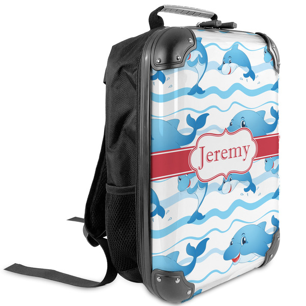 Custom Dolphins Kids Hard Shell Backpack (Personalized)