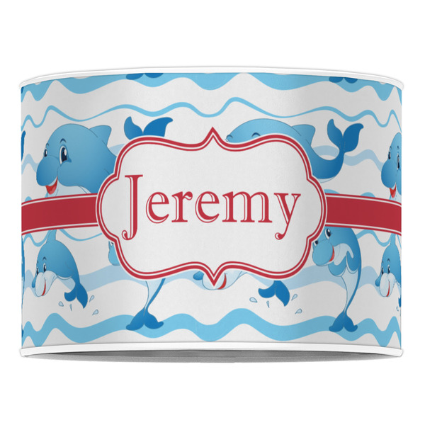 Dolphins 16" Drum Lampshade - FRONT (Poly Film)