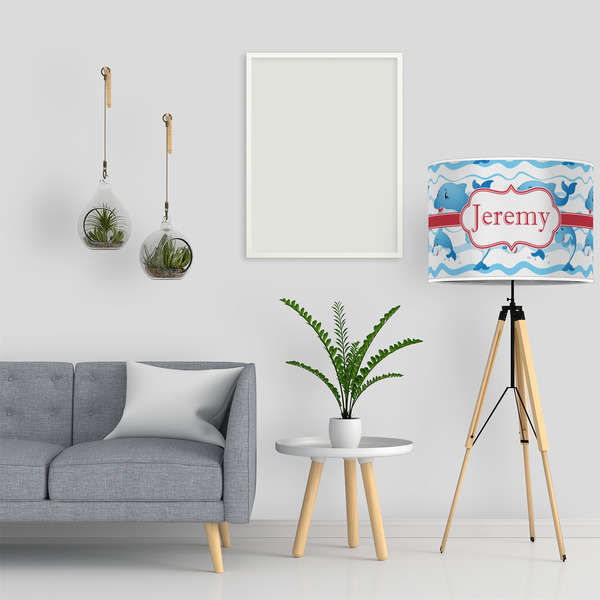 Dolphins 16" Drum Lampshade - LIFESTYLE