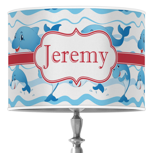 Custom Dolphins 16" Drum Lamp Shade - Poly-film (Personalized)