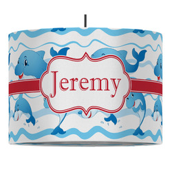Dolphins Drum Pendant Lamp (Personalized)