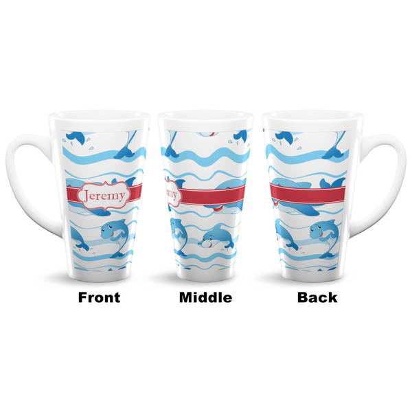 Dolphins 16 Oz Latte Mug - Approval