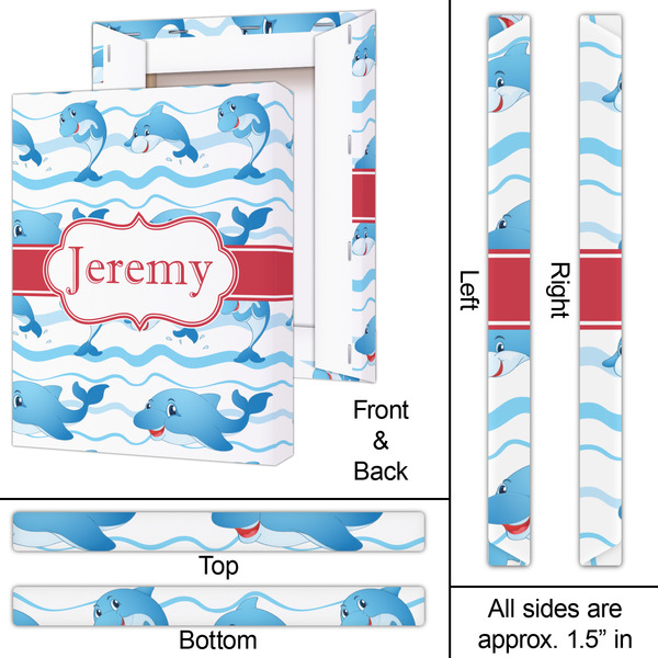 Dolphins 16x20 - Canvas Print - Approval