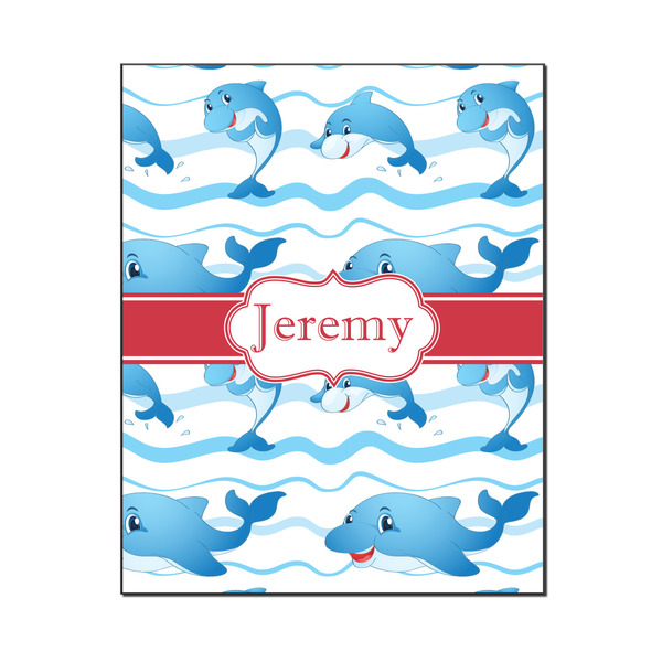 Custom Dolphins Wood Print - 16x20 (Personalized)