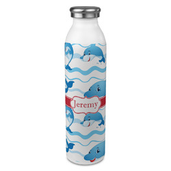Dolphins 20oz Stainless Steel Water Bottle - Full Print (Personalized)