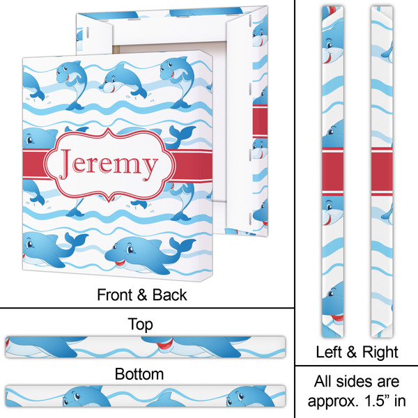 Dolphins 20x24 - Canvas Print - Approval