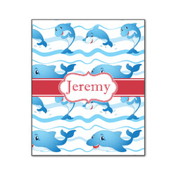 Dolphins Wood Print - 20x24 (Personalized)