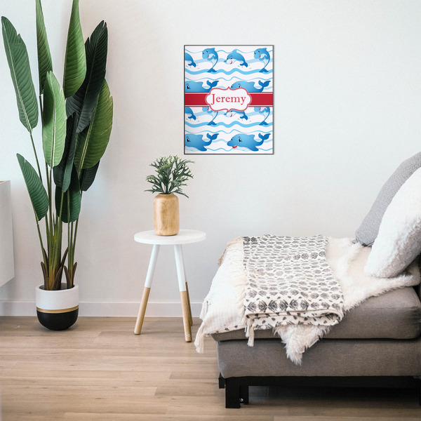 Dolphins 20x24 Wood Print - In Context