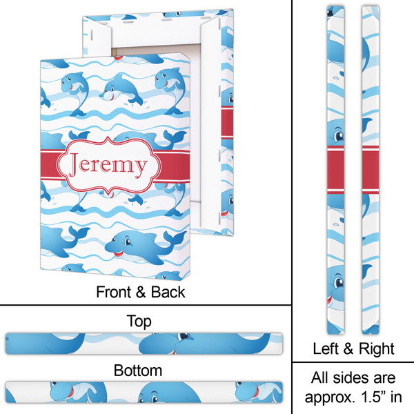 Dolphins 20x30 - Canvas Print - Approval