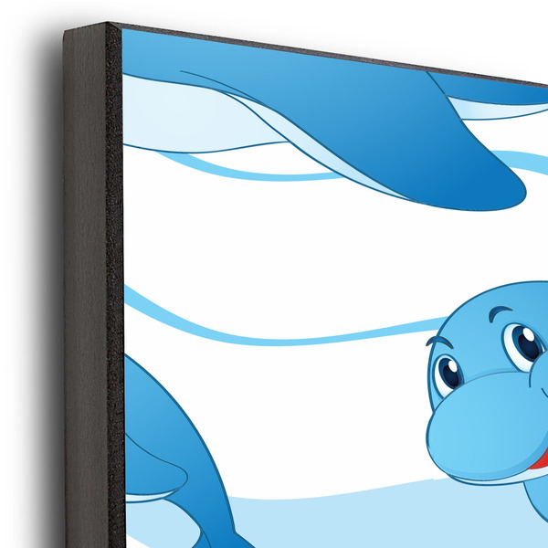 Dolphins 20x30 Wood Print - Closeup
