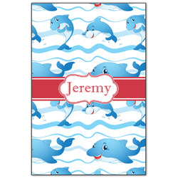 Dolphins Wood Print - 20x30 (Personalized)