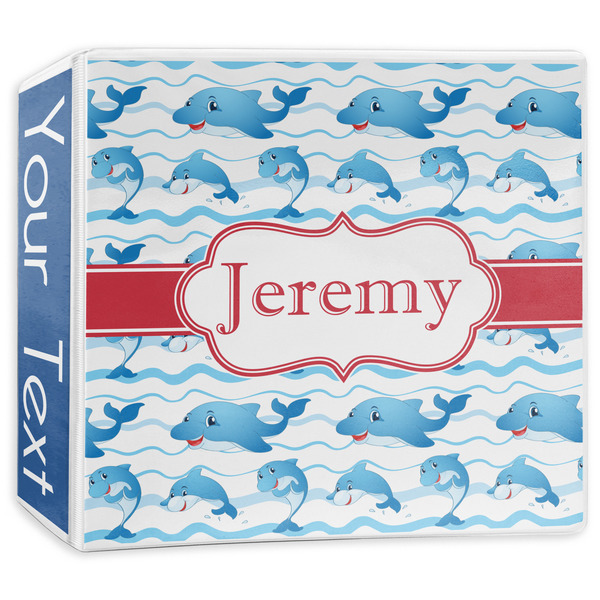 Custom Dolphins 3-Ring Binder - 3 inch (Personalized)
