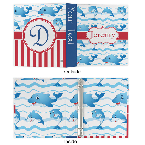 Dolphins 3 Ring Binders - Full Wrap - 1" - APPROVAL