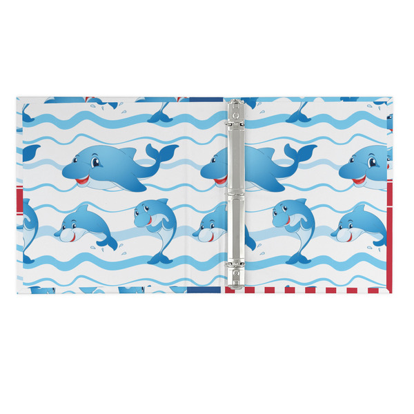 Dolphins 3 Ring Binders - Full Wrap - 1" - OPEN INSIDE