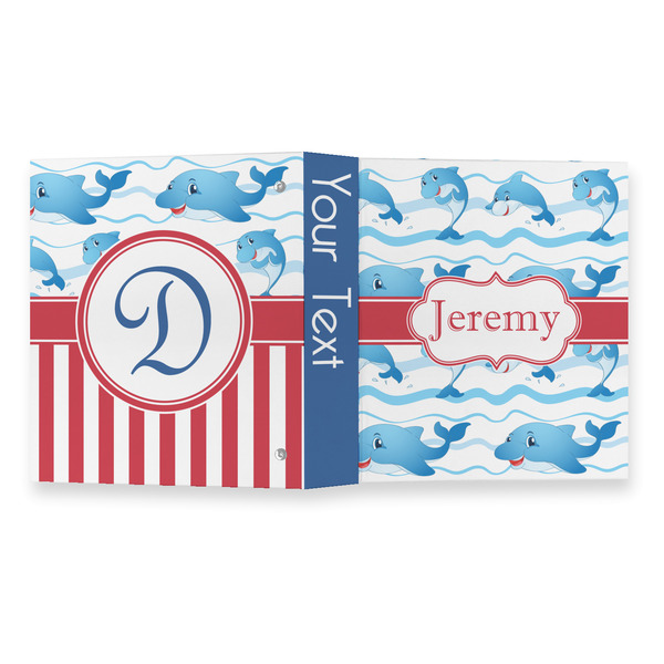 Dolphins 3 Ring Binders - Full Wrap - 1" - OPEN OUTSIDE