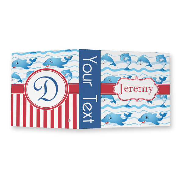Dolphins 3 Ring Binders - Full Wrap - 2" - OPEN OUTSIDE