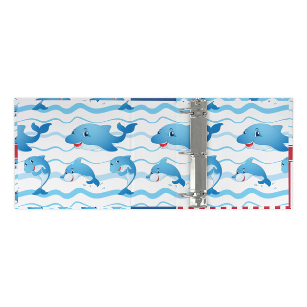 Dolphins 3 Ring Binders - Full Wrap - 3" - OPEN INSIDE