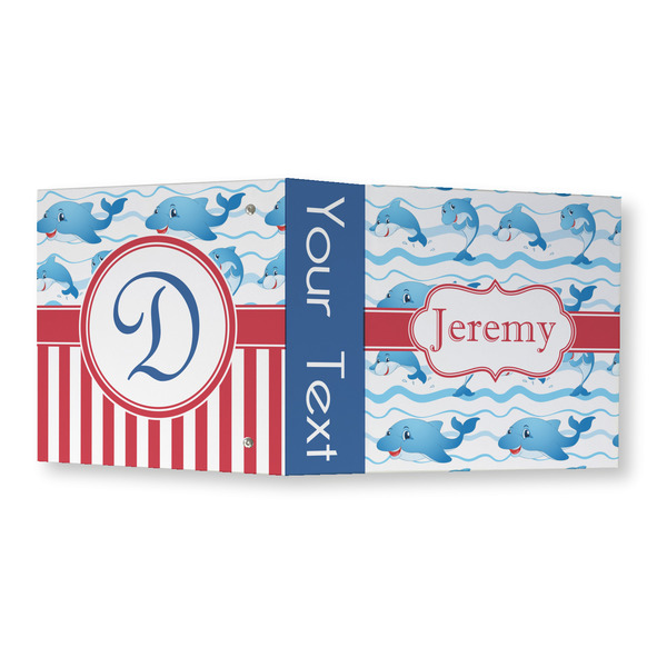 Dolphins 3 Ring Binders - Full Wrap - 3" - OPEN OUTSIDE