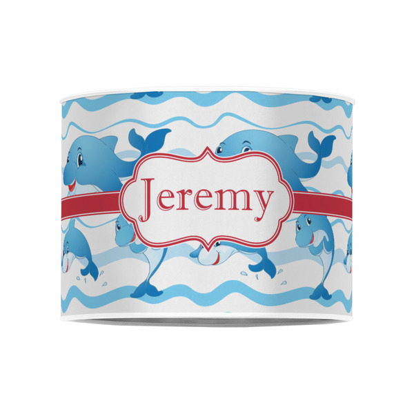 Dolphins 8" Drum Lampshade - FRONT (Poly Film)