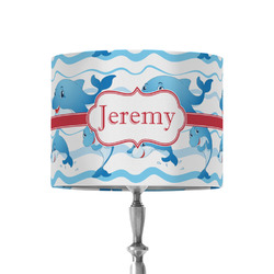Dolphins 8" Drum Lamp Shade - Fabric (Personalized)