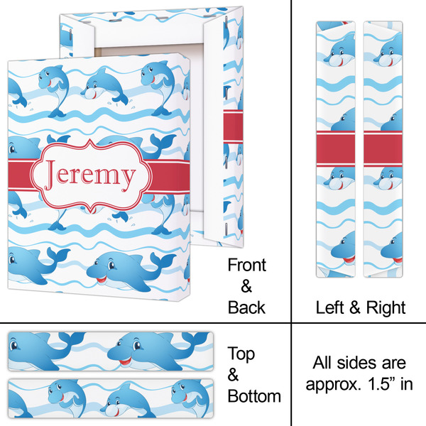 Dolphins 8x10 - Canvas Print - Approval