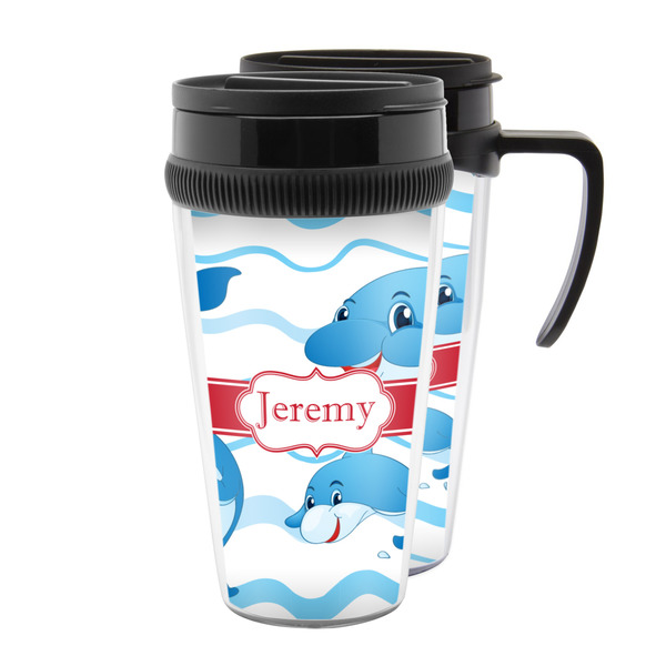 Custom Dolphins Acrylic Travel Mug (Personalized)