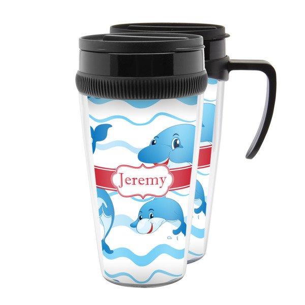 Custom Dolphins Acrylic Travel Mug (Personalized)