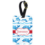 Dolphins Metal Luggage Tag w/ Name or Text