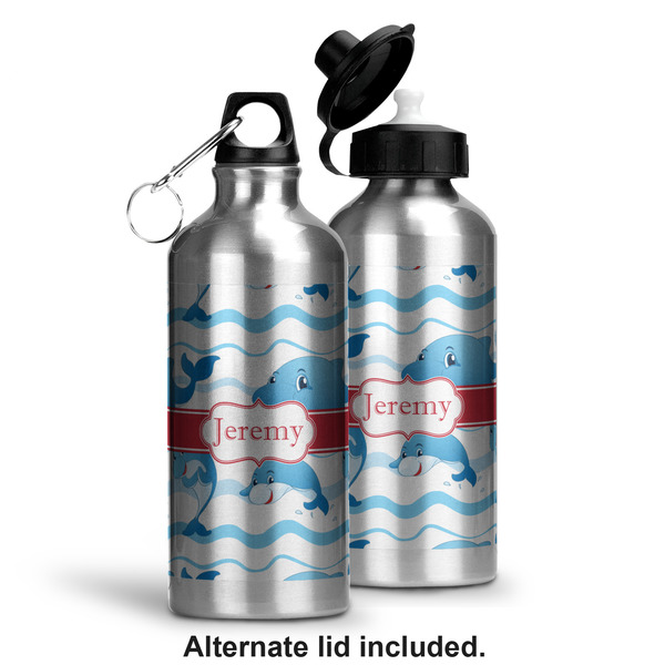 Dolphins Aluminum Water Bottle - Alternate lid options