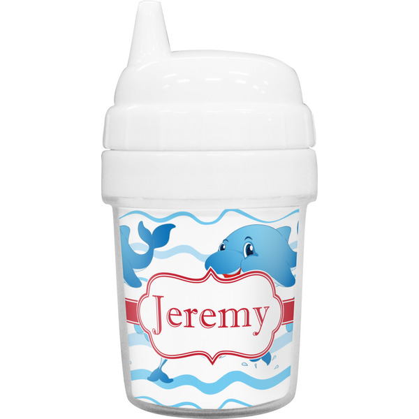 Custom Dolphins Baby Sippy Cup (Personalized)