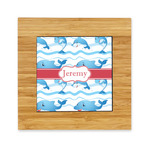 Dolphins Bamboo Trivet with Ceramic Tile Insert (Personalized)