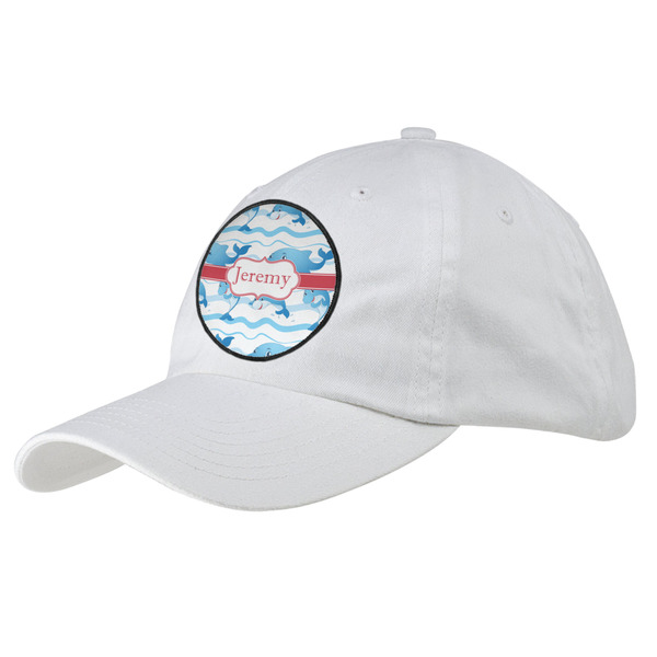 Custom Dolphins Baseball Cap - White (Personalized)