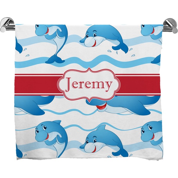 Custom Dolphins Bath Towel (Personalized)