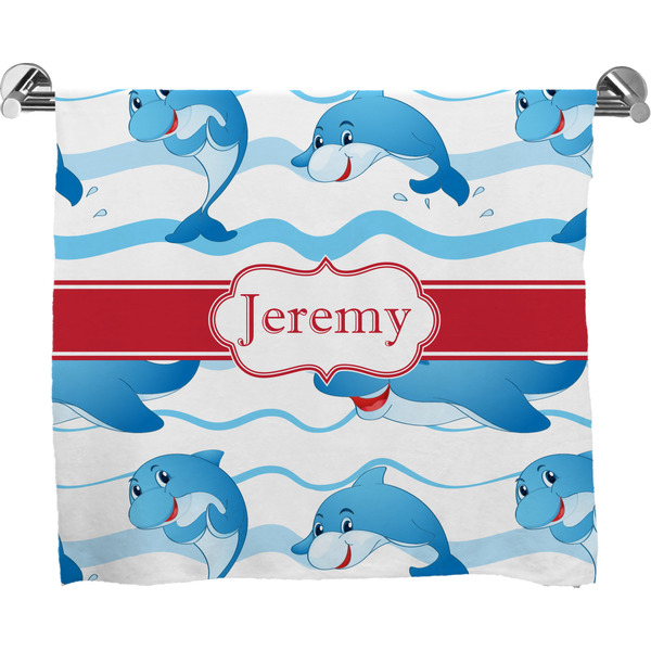Custom Dolphins Bath Towel (Personalized)