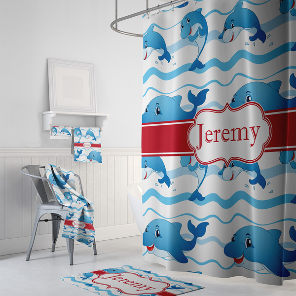 Dolphins Bath Towel Sets - 3-piece - In Context