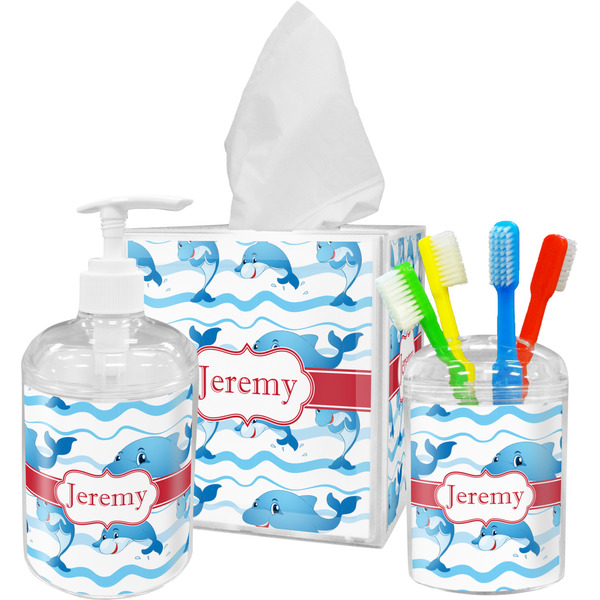 Dolphins Bathroom Accessories Set (Personalized)