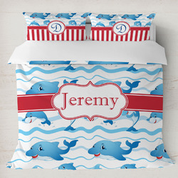 Dolphins Duvet Cover Set - King (Personalized)