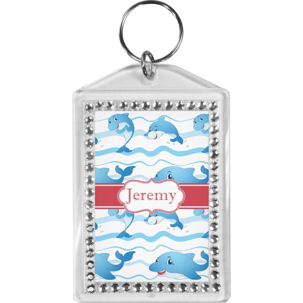 Custom Dolphins Bling Keychain (Personalized)