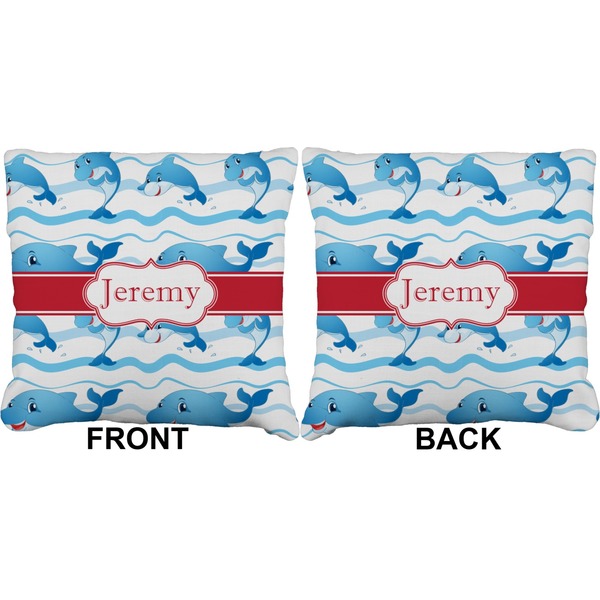 Dolphins Burlap Pillow Approval