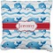 Dolphins Personalized Burlap Pillow Case