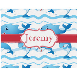 Dolphins Woven Fabric Placemat - Twill w/ Name or Text