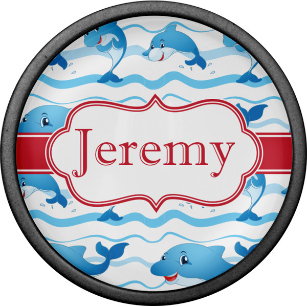 Dolphins Cabinet Knob - Black - Front