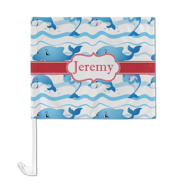 Dolphins Car Flag - Large - FRONT