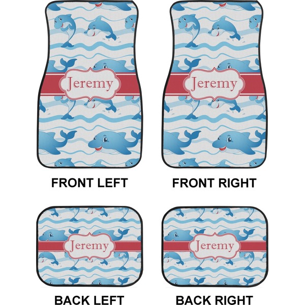 Dolphins Car Floor Mats Set (2F + 2B)