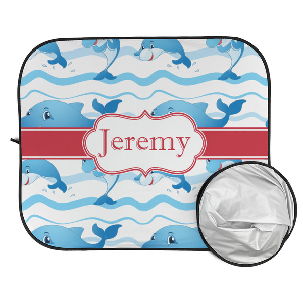 Dolphins Car Sun Shades - FOLDED & UNFOLDED